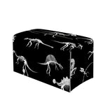 Black And White Dinosaur Fossil Print Leather Tissue Box Cover
