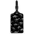 Black And White Dinosaur Fossil Print Luggage Tag
