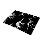 Black And White Dinosaur Fossil Print Pet Cooling Mat Cover