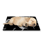 Black And White Dinosaur Fossil Print Pet Cooling Mat Cover