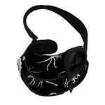 Black And White Dinosaur Fossil Print Pet Sling Carrier
