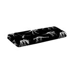 Black And White Dinosaur Fossil Print Piano Keyboard Cover