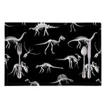 Black And White Dinosaur Fossil Print Placemat