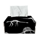 Black And White Dinosaur Fossil Print Rectangle Tissue Box Cover