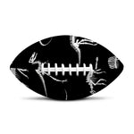 Black And White Dinosaur Fossil Print Rugby Ball