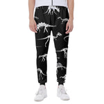 Black And White Dinosaur Fossil Print Scuba Joggers
