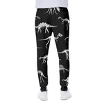 Black And White Dinosaur Fossil Print Scuba Joggers