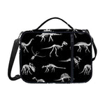 Black And White Dinosaur Fossil Print Shoulder Strap Bible Bag