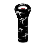Black And White Dinosaur Fossil Print Single Neoprene Wine Tote