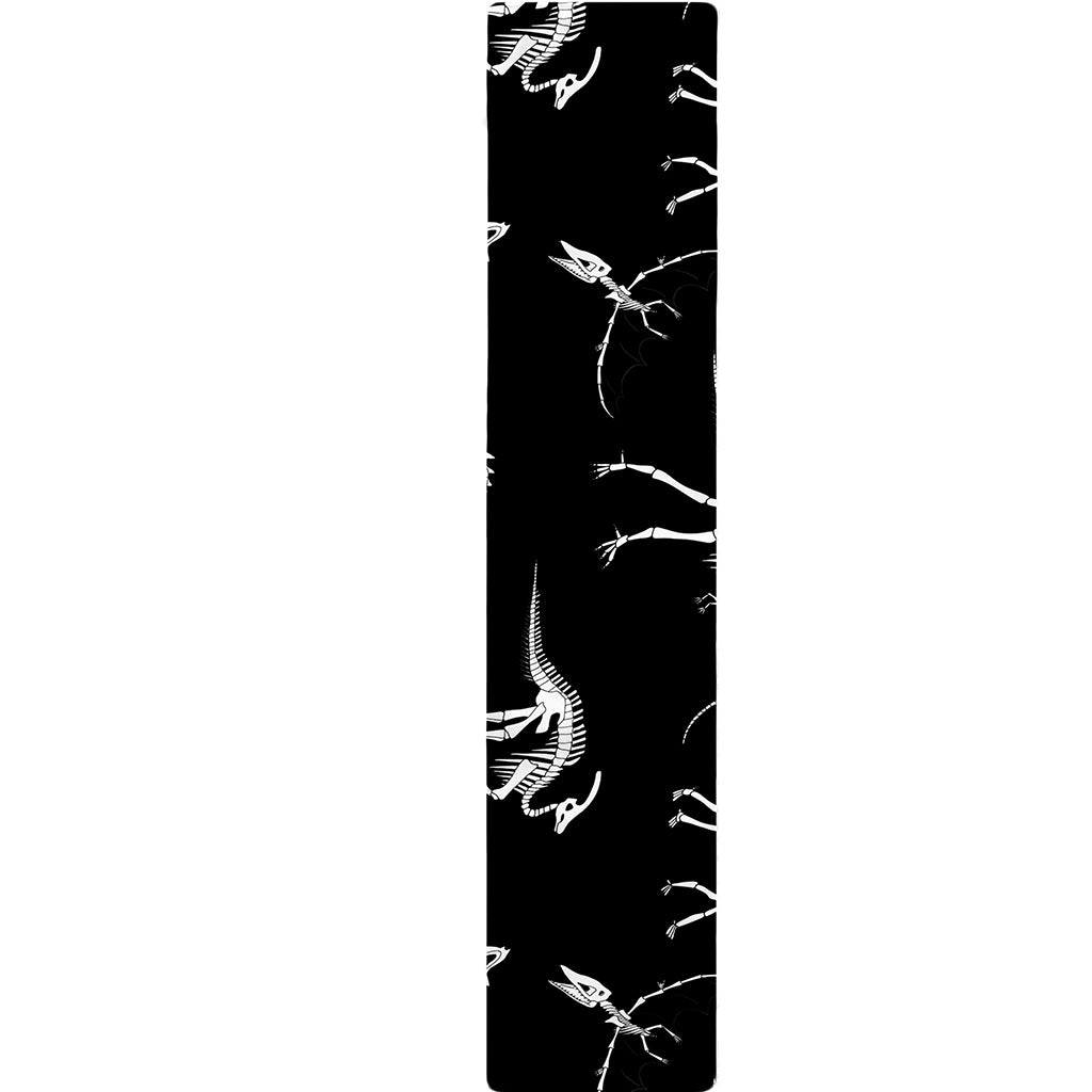 Black And White Dinosaur Fossil Print Table Runner
