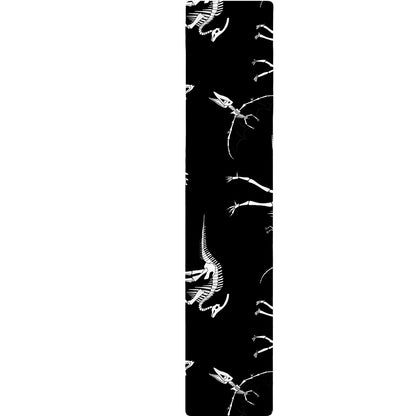 Black And White Dinosaur Fossil Print Table Runner