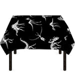 Black And White Dinosaur Fossil Print Tablecloth