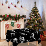 Black And White Dinosaur Fossil Print Tablecloth