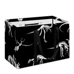 Black And White Dinosaur Fossil Print Utility Tote Bag