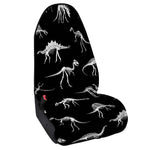 Black And White Dinosaur Fossil Print Waterproof Car Seat Cover