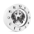 Black And White Drawing Beagle Print Alarm Clock