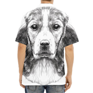 Black And White Drawing Beagle Print Aloha Shirt