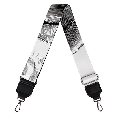 Black And White Drawing Beagle Print Bag Strap