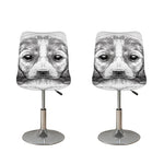 Black And White Drawing Beagle Print Bar Stool Covers