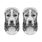 Black And White Drawing Beagle Print Bar Stool Covers