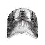 Black And White Drawing Beagle Print Baseball Cap