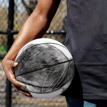 Black And White Drawing Beagle Print Basketball