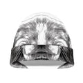 Black And White Drawing Beagle Print Beanie