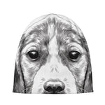 Black And White Drawing Beagle Print Beanie