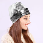 Black And White Drawing Beagle Print Beanie