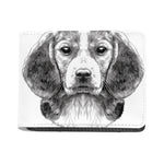 Black And White Drawing Beagle Print Bifold Wallet