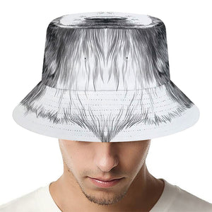 Black And White Drawing Beagle Print Bucket Hat