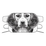 Black And White Drawing Beagle Print Car Windshield Snow Cover