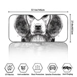 Black And White Drawing Beagle Print Car Windshield Sun Shade