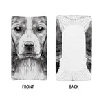 Black And White Drawing Beagle Print Changing Pad Cover