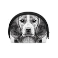 Black And White Drawing Beagle Print Coin Purse
