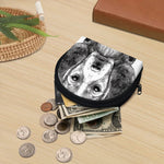 Black And White Drawing Beagle Print Coin Purse