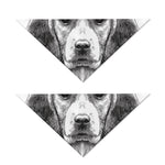 Black And White Drawing Beagle Print Dog Bandana