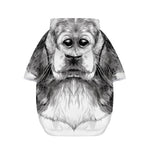 Black And White Drawing Beagle Print Dog Zip Up Hoodie
