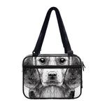 Black And White Drawing Beagle Print Double Strap Bible Bag