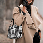 Black And White Drawing Beagle Print Double Strap Bible Bag