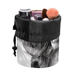 Black And White Drawing Beagle Print Drawstring Makeup Bag