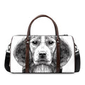 Black And White Drawing Beagle Print Duffel Bag