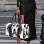 Black And White Drawing Beagle Print Duffle Bag
