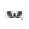 Black And White Drawing Beagle Print Extended Mouse Pad