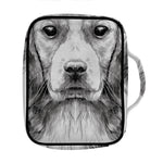 Black And White Drawing Beagle Print Front Pocket Bible Bag