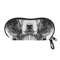 Black And White Drawing Beagle Print Glasses Case
