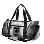 Black And White Drawing Beagle Print Gym Bag