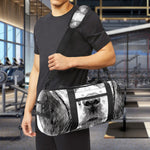 Black And White Drawing Beagle Print Gym Bag