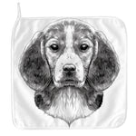 Black And White Drawing Beagle Print Hand Towel
