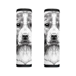 Black And White Drawing Beagle Print Handle Covers